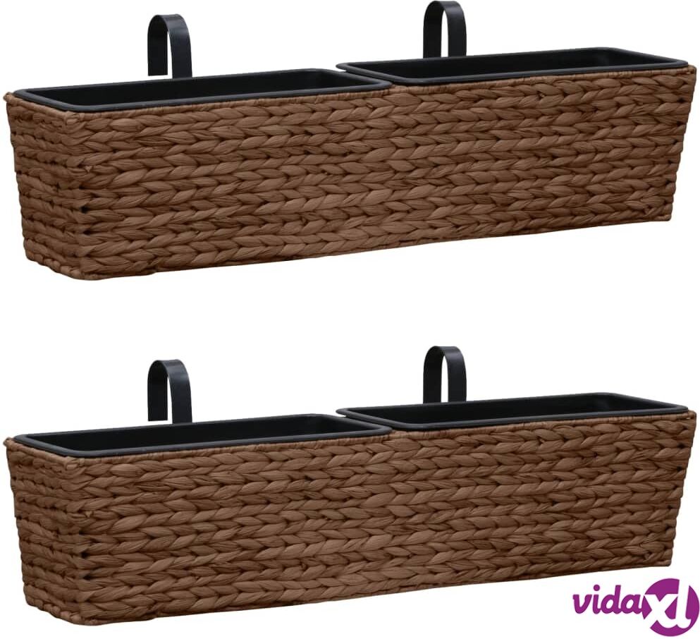 vidaXL Puutarhan kukkalaatikot 2 kpl vesihyasintti ruskea vidaXL Puutarhan kukkalaatikot 2 kpl vesihyasintti ruskea