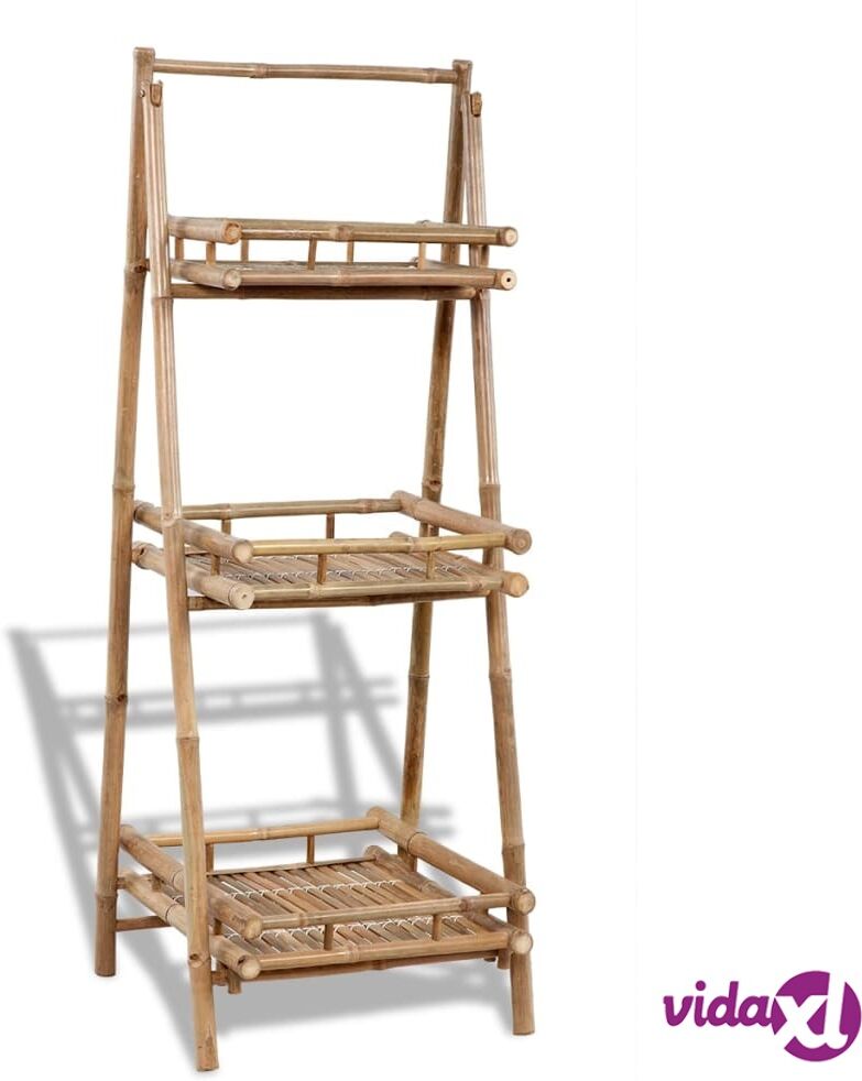 vidaXL 3-kerroksinen Bambu Kukkateline Kokoontaitettava vidaXL 3-kerroksinen Bambu Kukkateline Kokoontaitettava