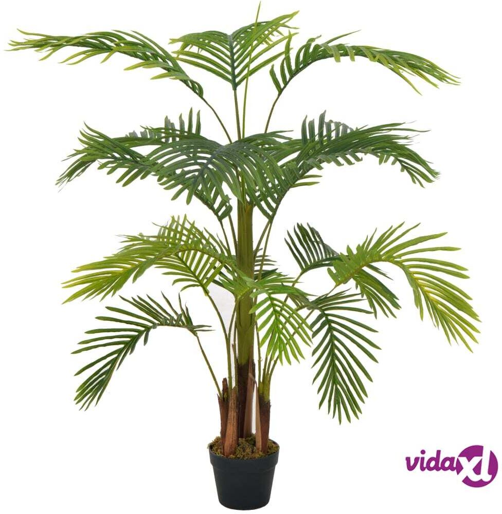 vidaXL Tekokasvi palmu ruukulla vihreä 120 cm vidaXL Tekokasvi palmu ruukulla vihreä 120 cm