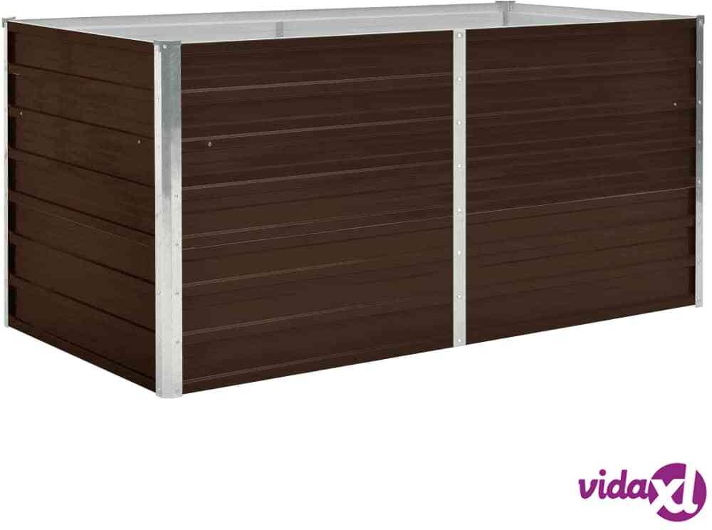 vidaXL Korotettu puutarhalaatikko 160x80x77cm galvanoitu teräs ruskea vidaXL Korotettu puutarhalaatikko 160x80x77cm galvanoitu teräs ruskea