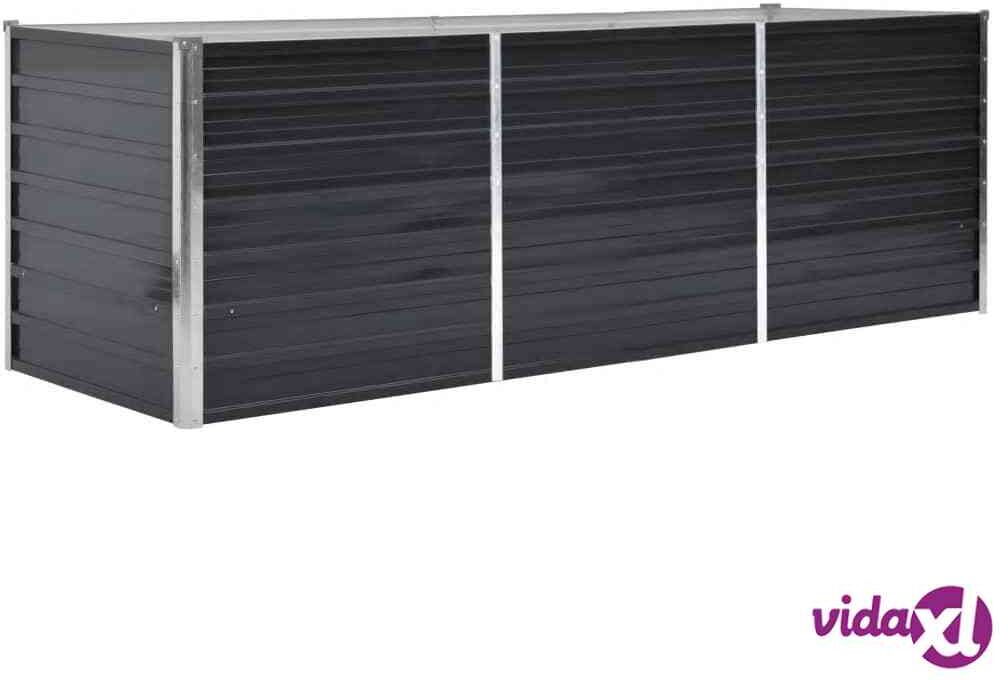 vidaXL Korotettu kukkalaatikko antrasiitti 240x80x77 cm galv. teräs vidaXL Korotettu kukkalaatikko antrasiitti 240x80x77 cm galv. teräs