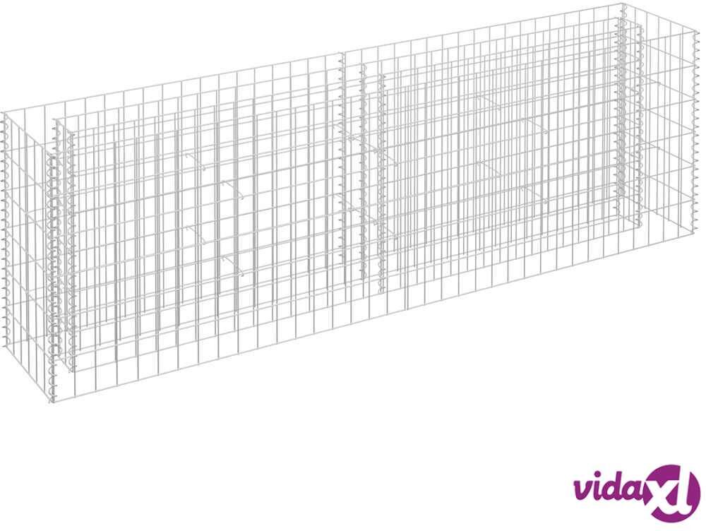 vidaXL Korotettu kivikori/kukkalaatikko galvanoitu teräs 180x30x60 cm vidaXL Korotettu kivikori/kukkalaatikko galvanoitu teräs 180x30x60 cm