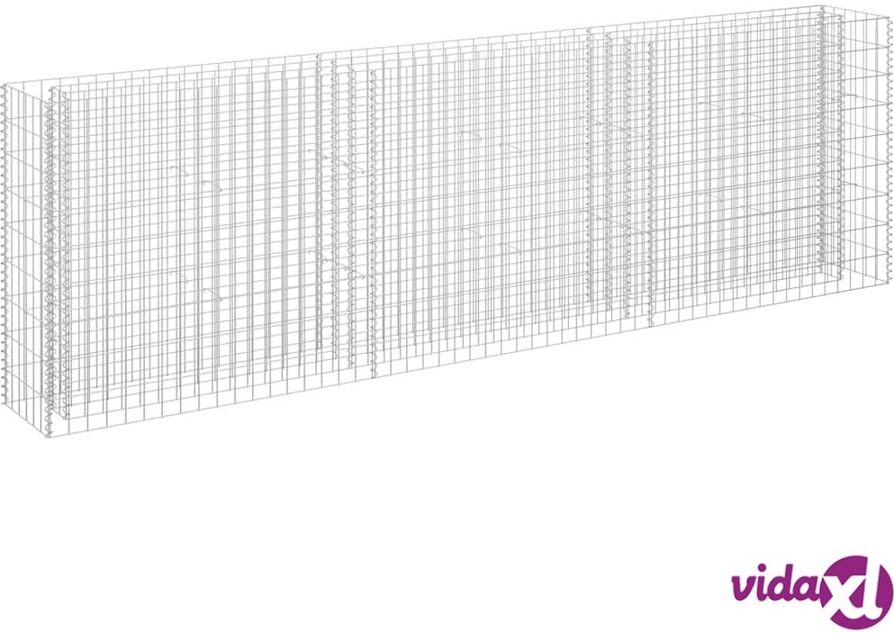 vidaXL Korotettu kivikori/kukkalaatikko galvanoitu teräs 270x30x90 cm vidaXL Korotettu kivikori/kukkalaatikko galvanoitu teräs 270x30x90 cm