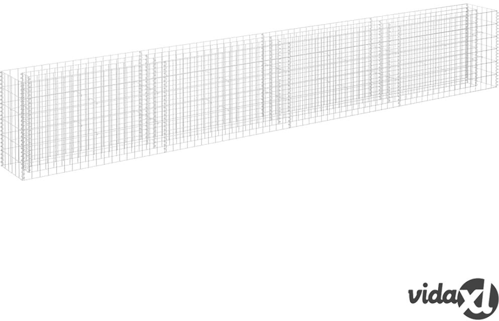vidaXL Korotettu kivikori/kukkalaatikko galvanoitu teräs 360x30x60 cm vidaXL Korotettu kivikori/kukkalaatikko galvanoitu teräs 360x30x60 cm