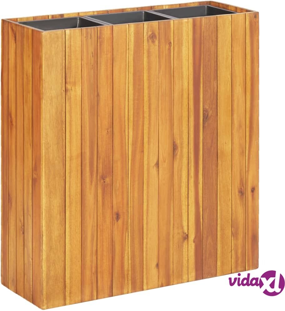 vidaXL Puutarhan korotettu kukkalaatikko 3 ruukkua täysi akaasiapuu vidaXL Puutarhan korotettu kukkalaatikko 3 ruukkua täysi akaasiapuu