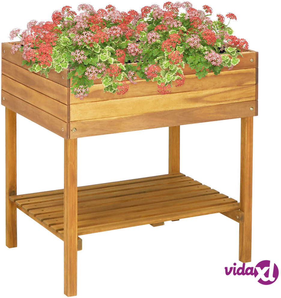 vidaXL Korotettu kukkalaatikko 78,5x58,5x78,5 cm täysi akaasiapuu vidaXL Korotettu kukkalaatikko 78,5x58,5x78,5 cm täysi akaasiapuu