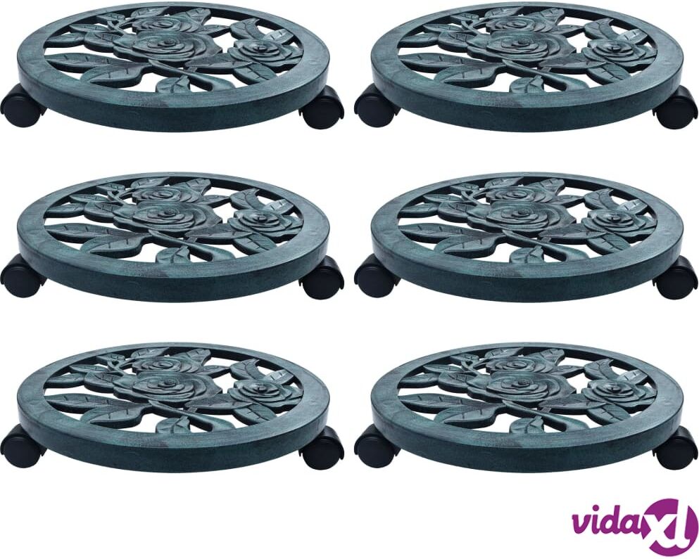 vidaXL Kasvirullakot 6 kpl vihreä 38 cm muovi vidaXL Kasvirullakot 6 kpl vihreä 38 cm muovi