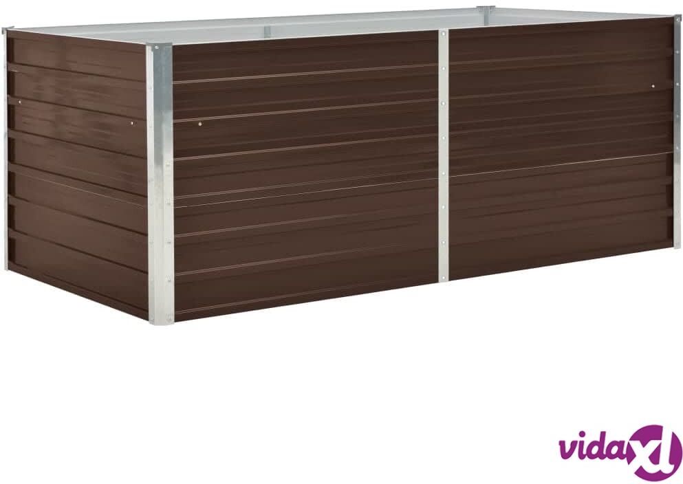 vidaXL Korotettu puutarhalaatikko 160x80x45 cm galvanoitu ruskea vidaXL Korotettu puutarhalaatikko 160x80x45 cm galvanoitu ruskea