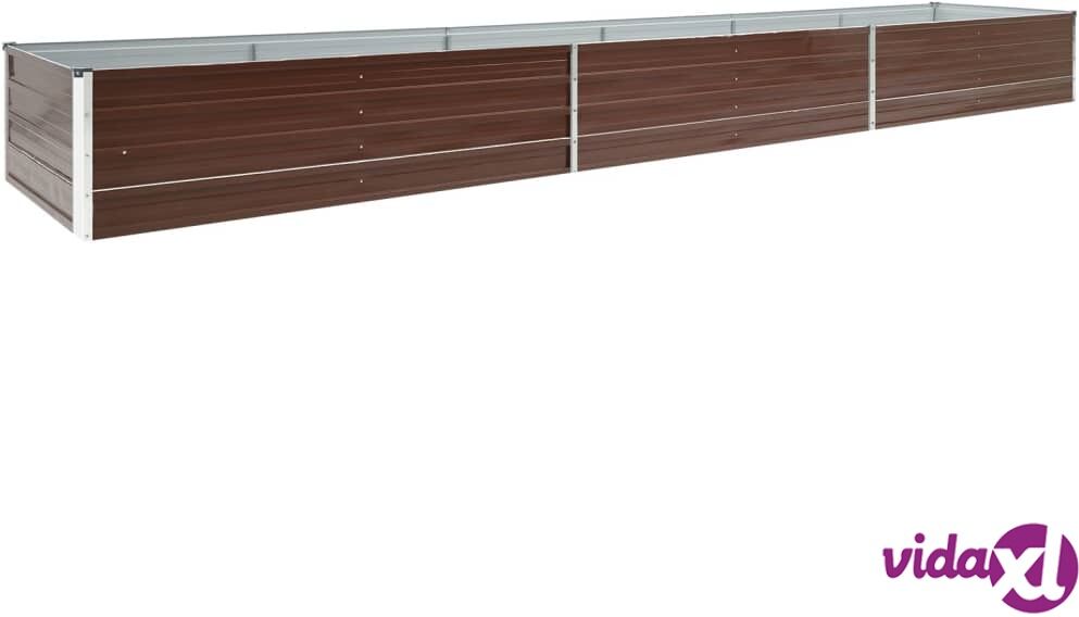 vidaXL Korotettu kukkalaatikko galv. teräs 480x80x45 cm ruskea vidaXL Korotettu kukkalaatikko galv. teräs 480x80x45 cm ruskea