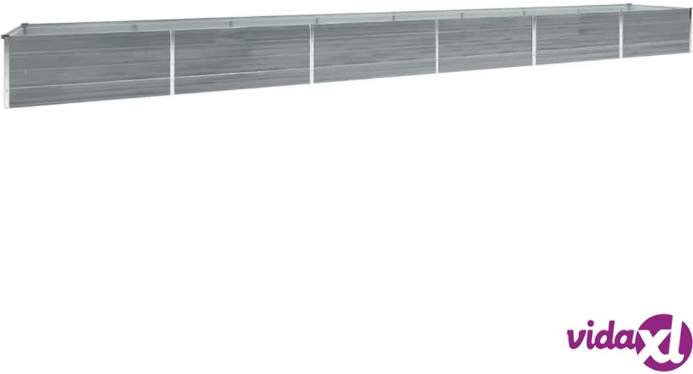 vidaXL Korotettu kukkalaatikko galv. teräs 600x80x45 cm harmaa vidaXL Korotettu kukkalaatikko galv. teräs 600x80x45 cm harmaa