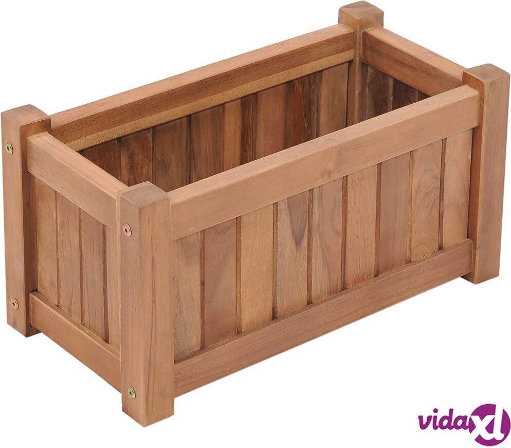 vidaXL Korotettu kukkalaatikko 50x25x25 cm täysi tiikki vidaXL Korotettu kukkalaatikko 50x25x25 cm täysi tiikki