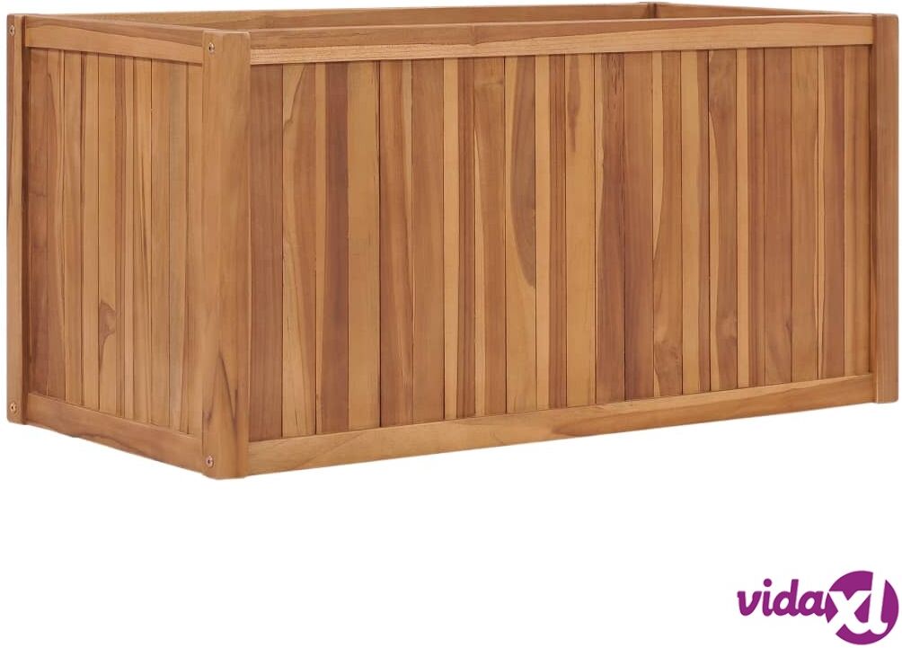 vidaXL Korotettu kukkalaatikko 100x50x50 cm täysi tiikki vidaXL Korotettu kukkalaatikko 100x50x50 cm täysi tiikki