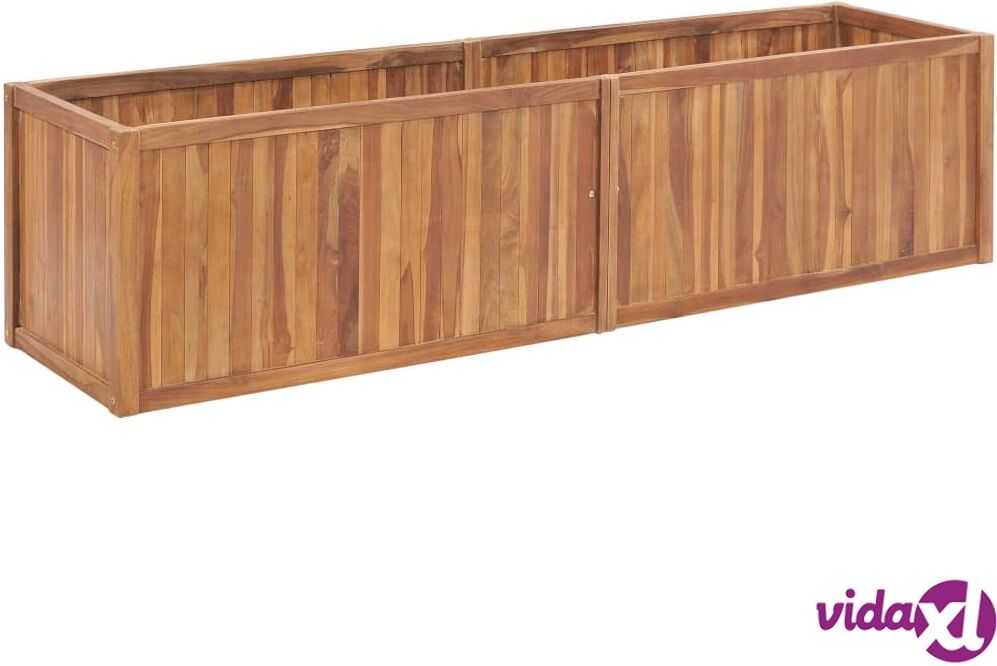 vidaXL Korotettu kukkalaatikko 200x50x50 cm täysi tiikki vidaXL Korotettu kukkalaatikko 200x50x50 cm täysi tiikki