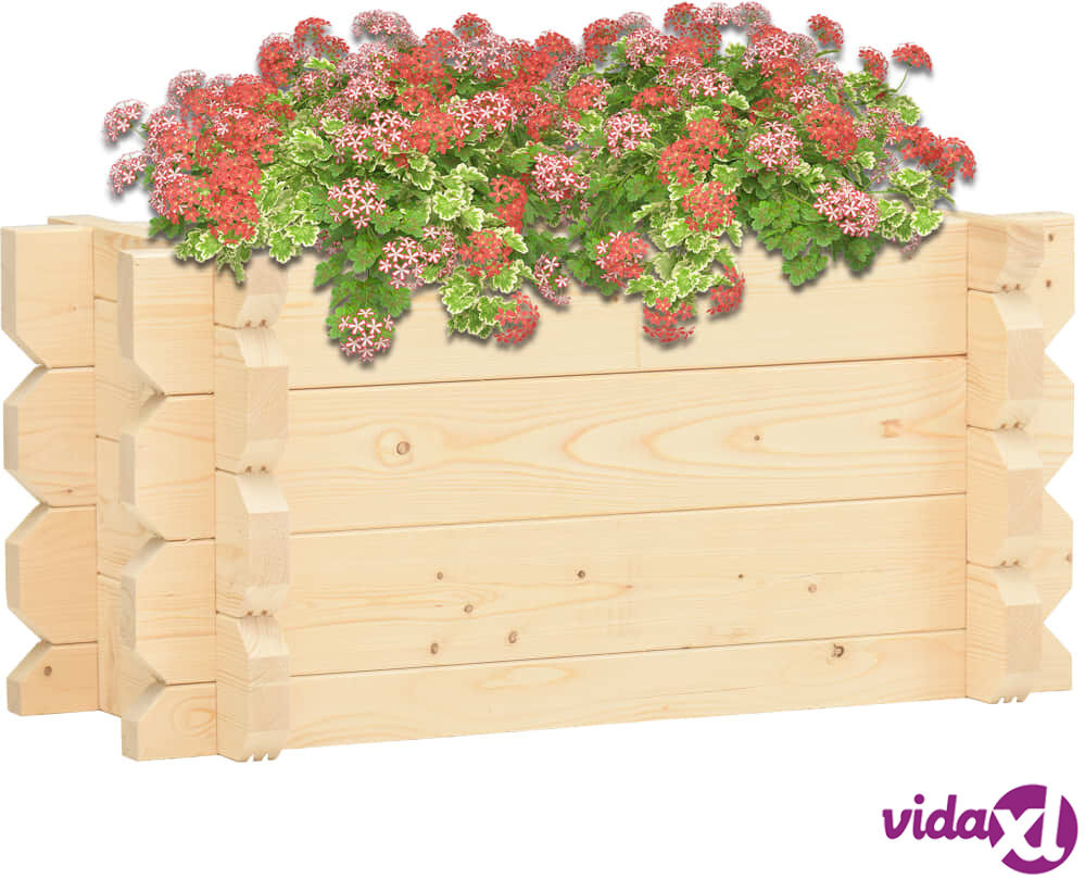 vidaXL Korotettu kukkalaatikko 42 mm 100x50x47,3 cm täysi kuusi vidaXL Korotettu kukkalaatikko 42 mm 100x50x47,3 cm täysi kuusi