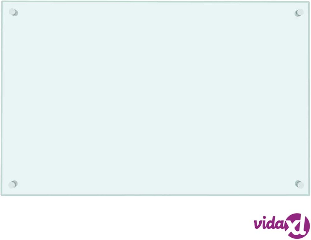 vidaXL Keittiön roiskesuoja valkoinen 80x50 cm karkaistu lasi vidaXL Keittiön roiskesuoja valkoinen 80x50 cm karkaistu lasi