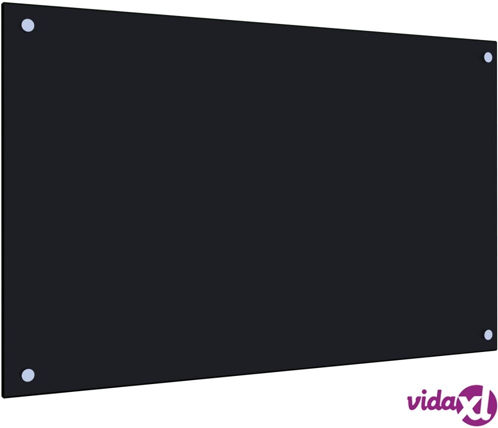 vidaXL Keittiön roiskesuoja musta 80x50 cm karkaistu lasi vidaXL Keittiön roiskesuoja musta 80x50 cm karkaistu lasi
