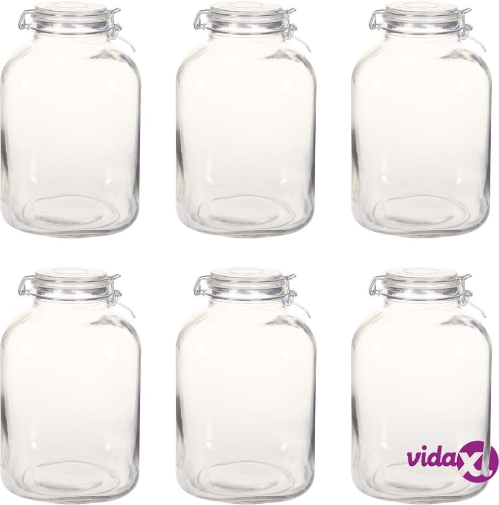 vidaXL Lasiset hillopurkit lukolla 6 kpl 5 l vidaXL Lasiset hillopurkit lukolla 6 kpl 5 l