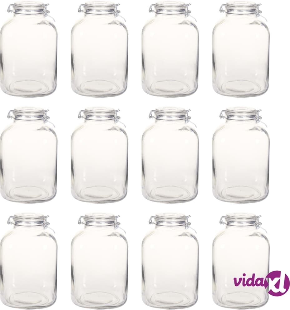vidaXL Lasiset hillopurkit lukolla 12 kpl 5 l vidaXL Lasiset hillopurkit lukolla 12 kpl 5 l