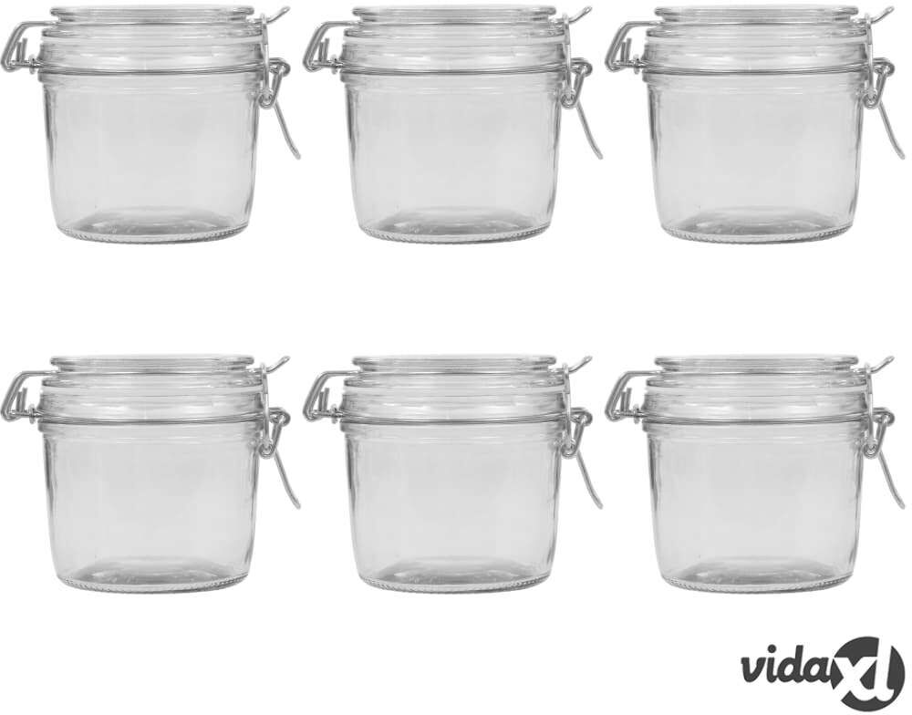 vidaXL Säilytyspurkit klipsikannella 6 kpl 340 ml vidaXL Säilytyspurkit klipsikannella 6 kpl 340 ml