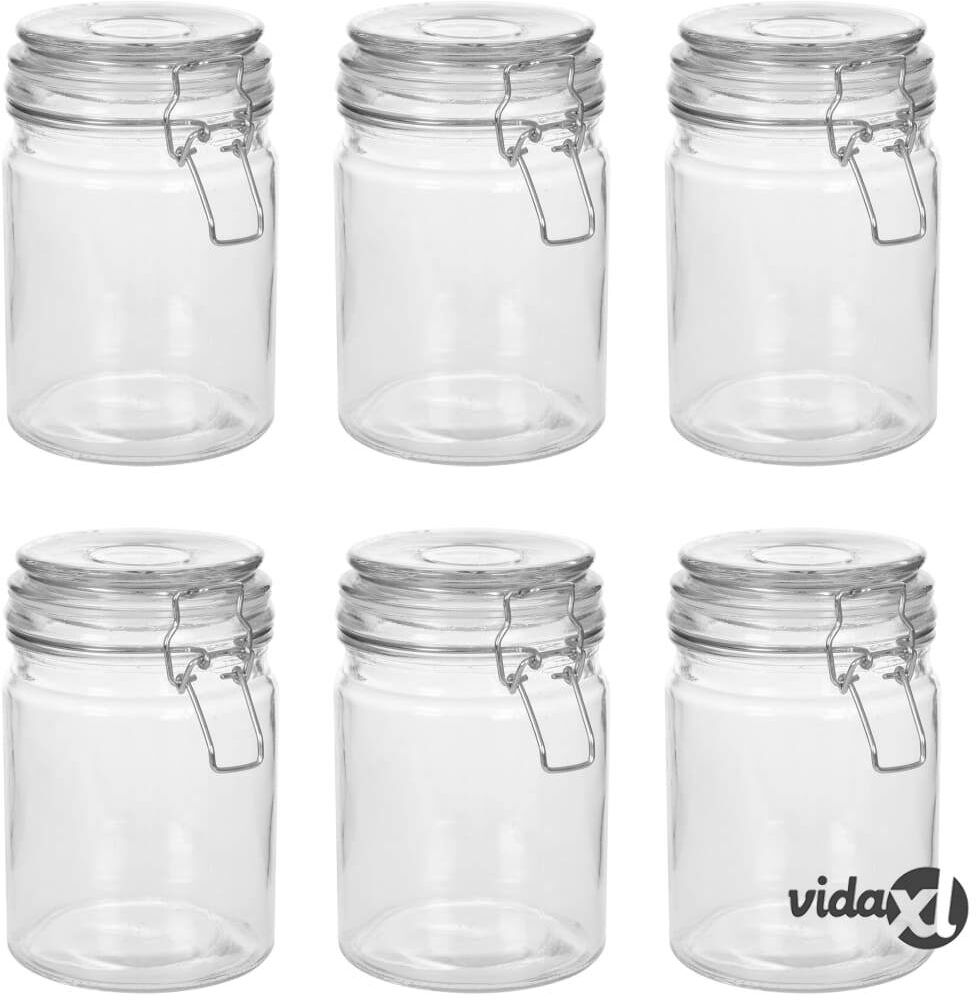 vidaXL Säilytyspurkit klipsikannella 6 kpl 750 ml vidaXL Säilytyspurkit klipsikannella 6 kpl 750 ml
