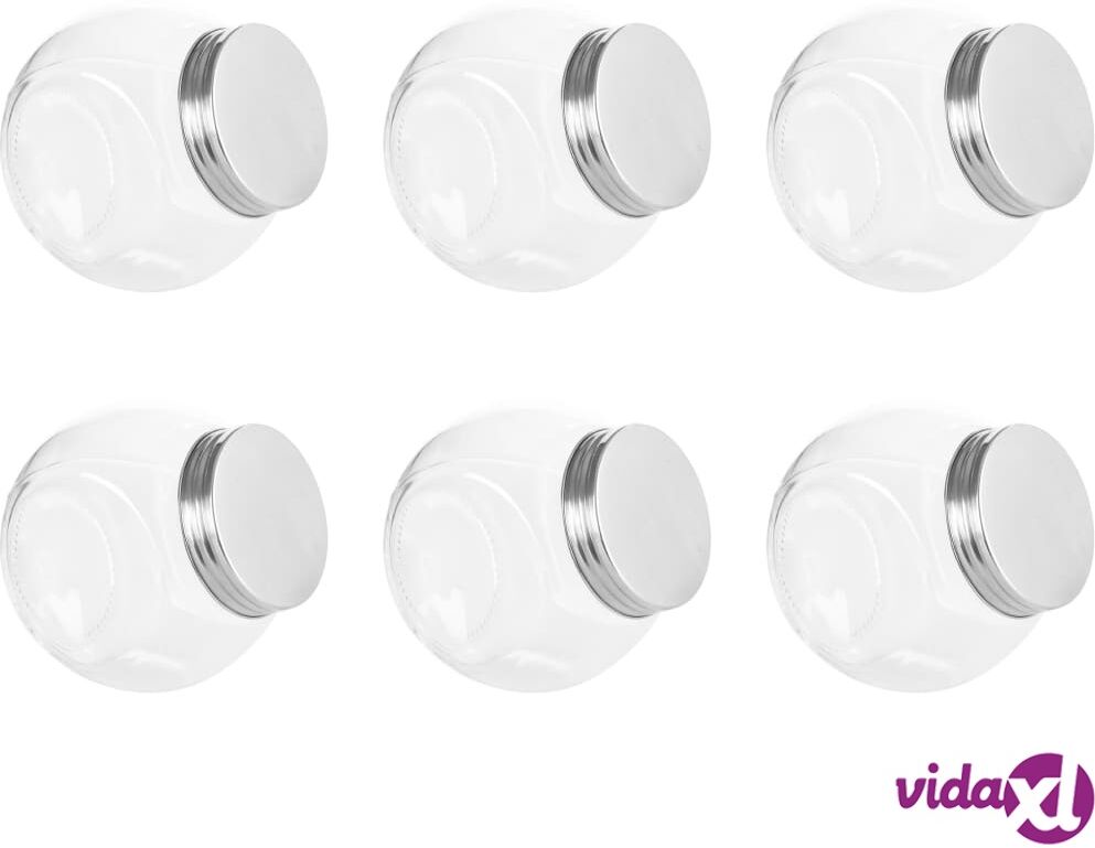 vidaXL Karkkipurkit 6 kpl 10,5x8x10,3 cm 480 ml vidaXL Karkkipurkit 6 kpl 10,5x8x10,3 cm 480 ml
