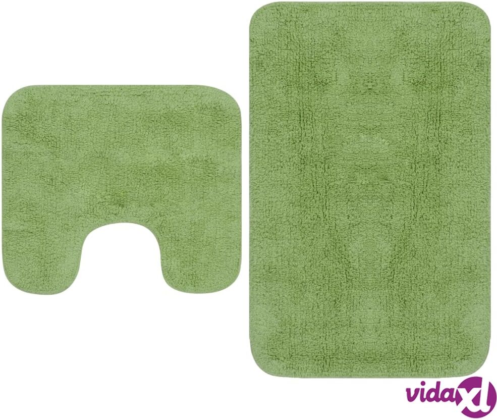 vidaXL Kylpyhuoneen mattosarja 2 osaa vihreä vidaXL Kylpyhuoneen mattosarja 2 osaa vihreä