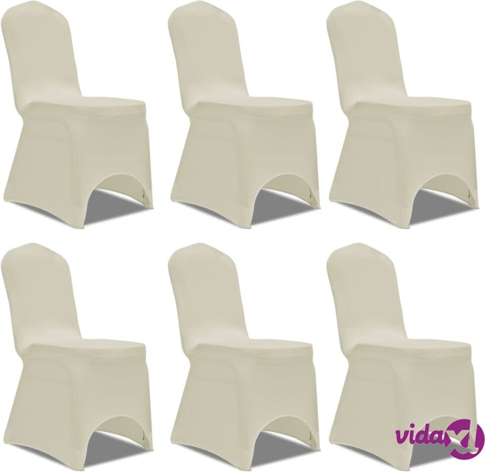 vidaXL Tuolinpäälliset Stretch Kermanvärinen 6 kpl vidaXL Tuolinpäälliset Stretch Kermanvärinen 6 kpl