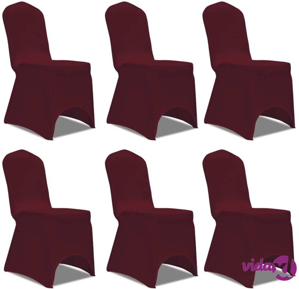 vidaXL Tuolinpäälliset Stretch Viininpunainen 6 kpl vidaXL Tuolinpäälliset Stretch Viininpunainen 6 kpl