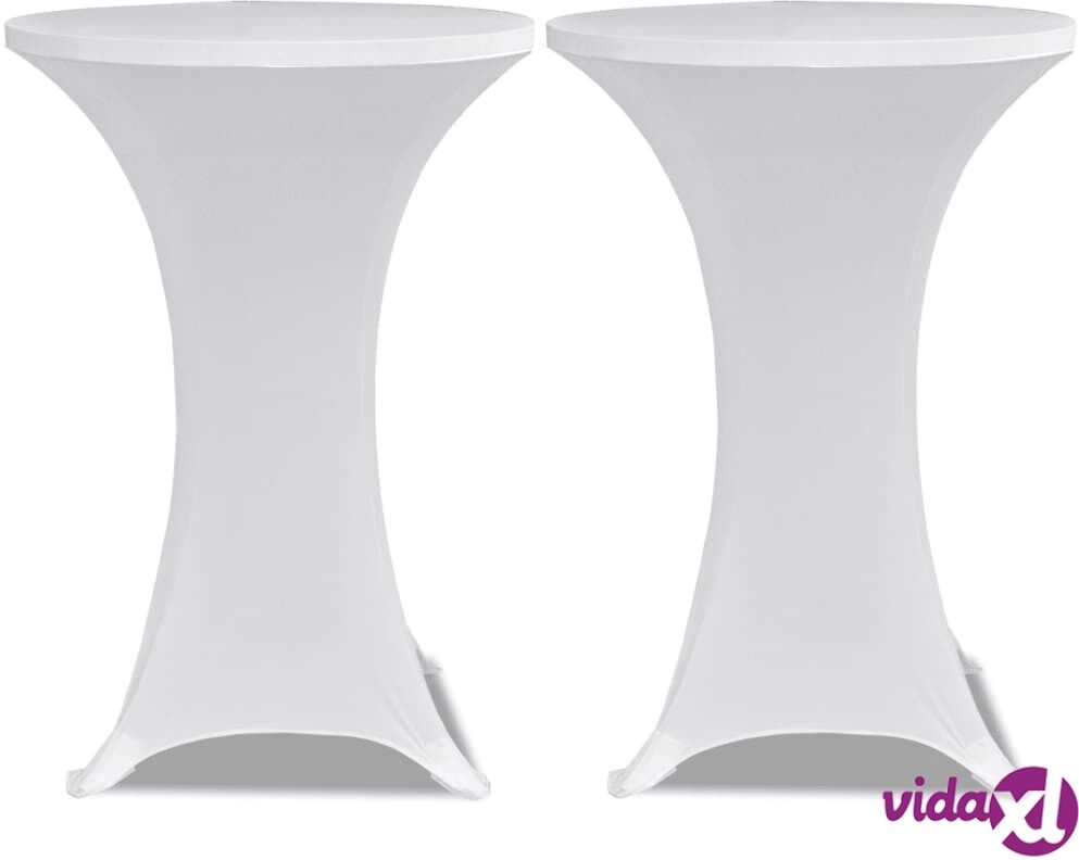 vidaXL Seisovan Pöydän Päällyste Ø 80 cm Valkoinen Stretch 2 kpl vidaXL Seisovan Pöydän Päällyste Ø 80 cm Valkoinen Stretch 2 kpl