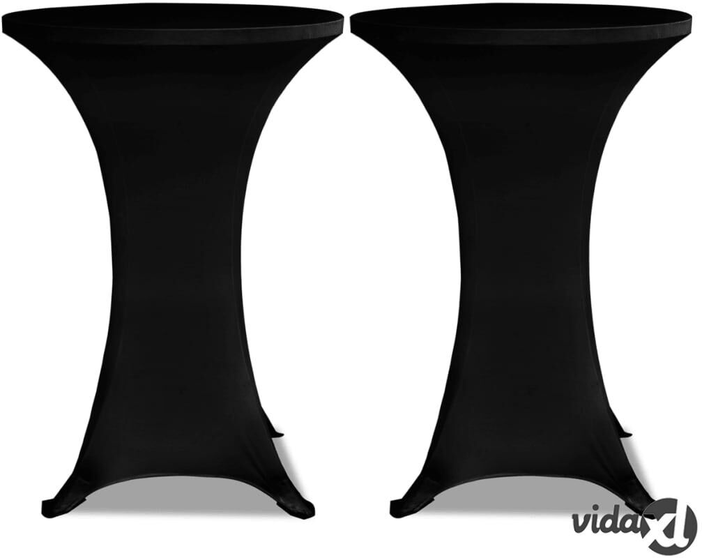 vidaXL Seisovan Pöydän Päällyste Ø 70 cm Musta Stretch 2 kpl vidaXL Seisovan Pöydän Päällyste Ø 70 cm Musta Stretch 2 kpl