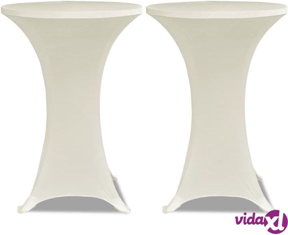 vidaXL Seisovan Pöydän Päällyste Ø 60 cm Kermanvärinen Stretch 2 kpl vidaXL Seisovan Pöydän Päällyste Ø 60 cm Kermanvärinen Stretch 2 kpl