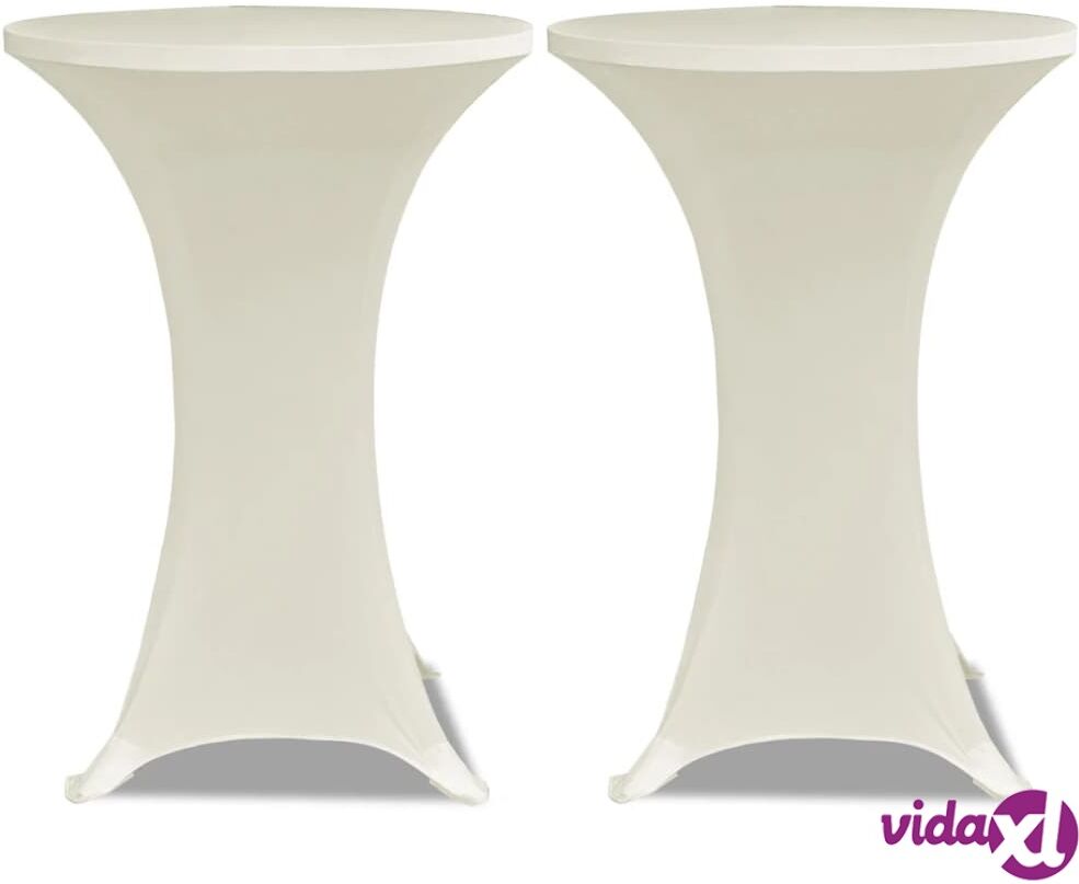 vidaXL Seisovan Pöydän Päällyste Ø 80 cm Kermanvärinen Stretch 2 kpl vidaXL Seisovan Pöydän Päällyste Ø 80 cm Kermanvärinen Stretch 2 kpl