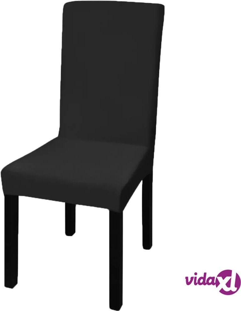 vidaXL 6 kpl Suora Venyvä Tuolin Suoja Musta vidaXL 6 kpl Suora Venyvä Tuolin Suoja Musta