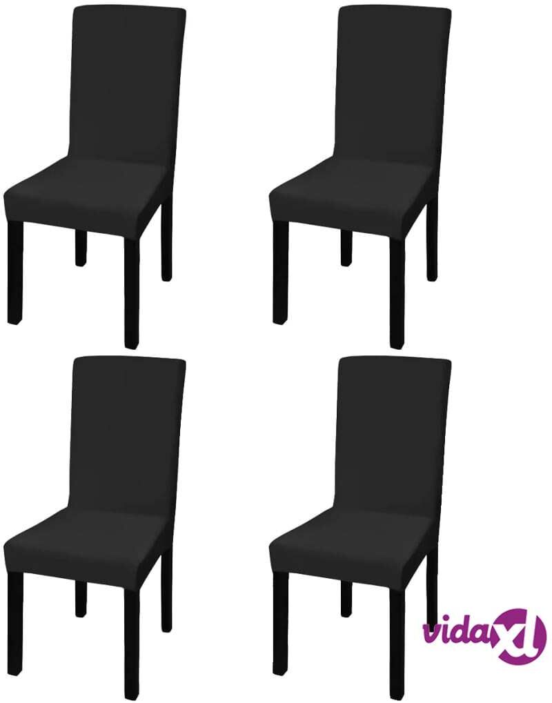 vidaXL Suora Venyvä Tuolinsuoja 4 kpl Musta vidaXL Suora Venyvä Tuolinsuoja 4 kpl Musta