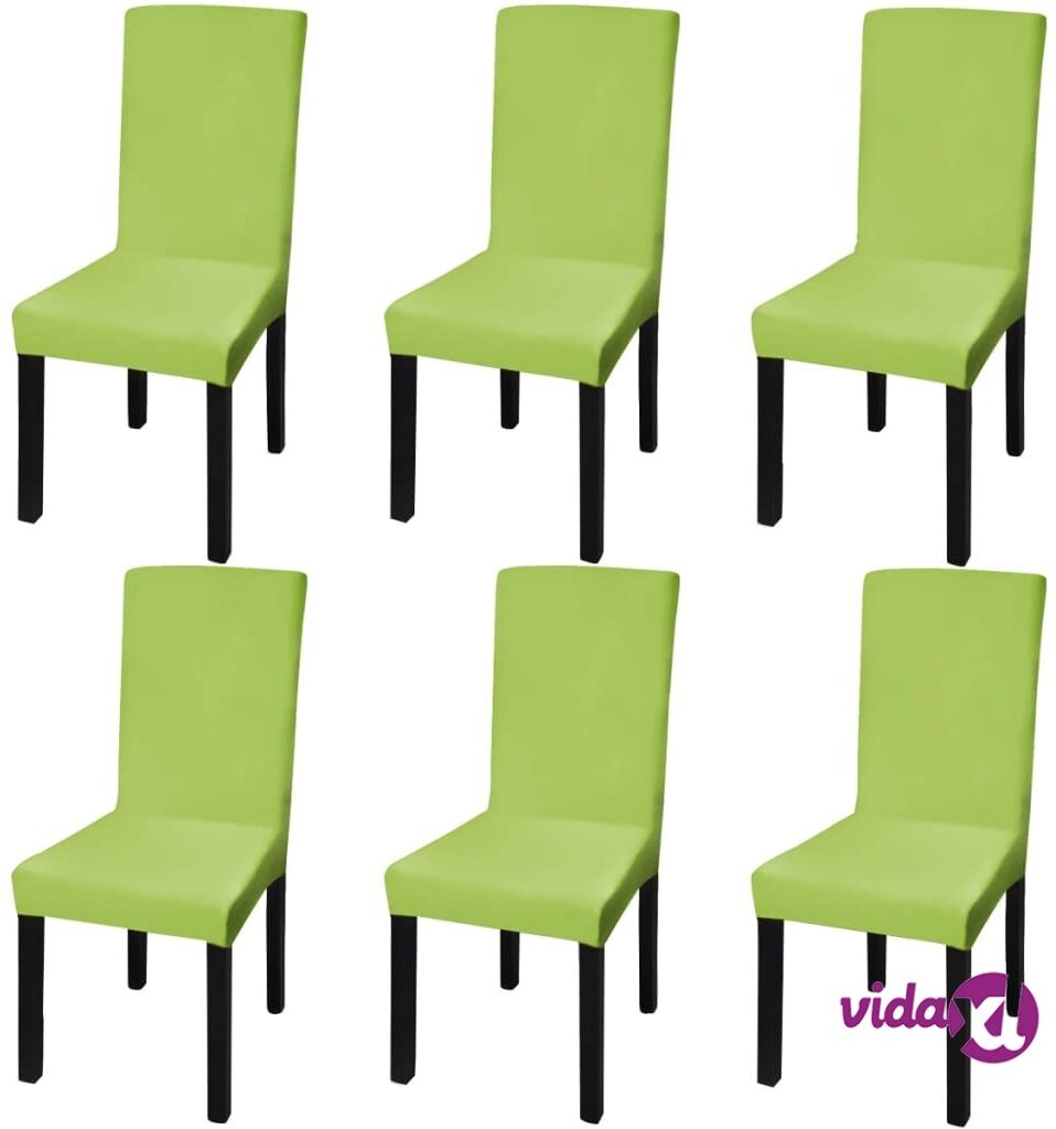 vidaXL Suora Venyvä tuolinsuoja 6 kpl Vihreä vidaXL Suora Venyvä tuolinsuoja 6 kpl Vihreä