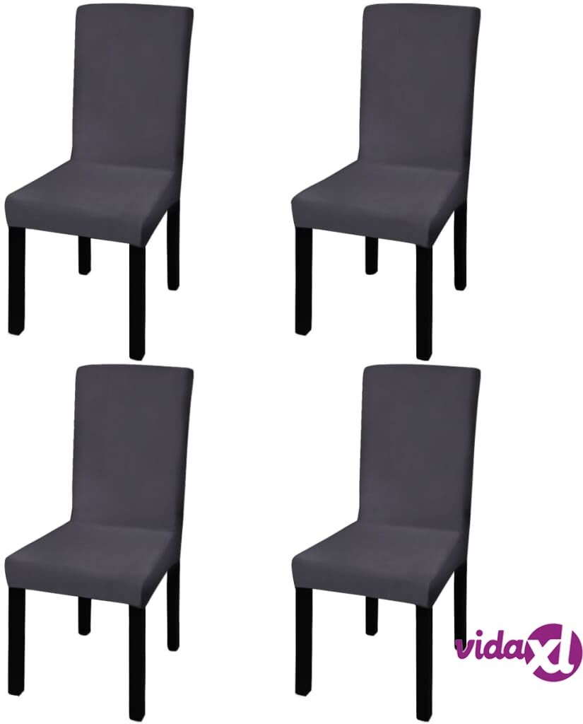 vidaXL Suora Venyvä Tuolinsuoja 4 kpl Antrasiitti vidaXL Suora Venyvä Tuolinsuoja 4 kpl Antrasiitti