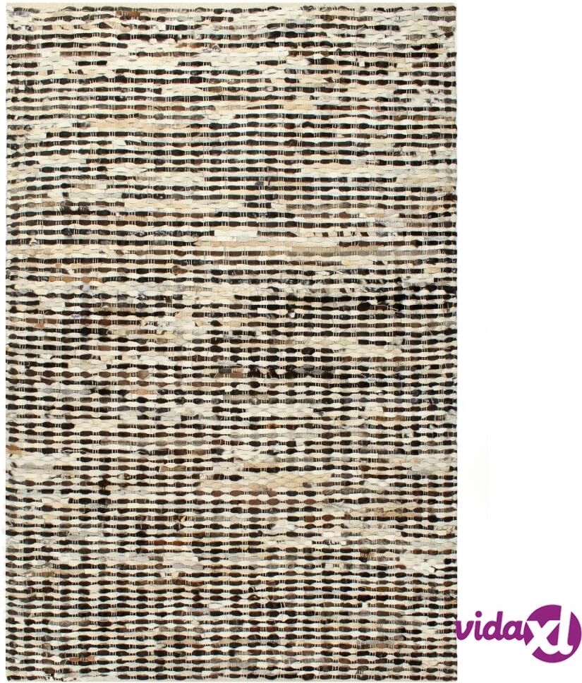 vidaXL Matto aito karvapeitteinen nahka 120x170 cm mustavalkoinen vidaXL Matto aito karvapeitteinen nahka 120x170 cm mustavalkoinen