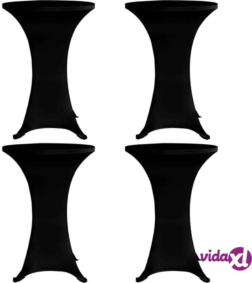 vidaXL Seisovan pöydän päällyste Ø60 cm musta venyvä 4 kpl vidaXL Seisovan pöydän päällyste Ø60 cm musta venyvä 4 kpl