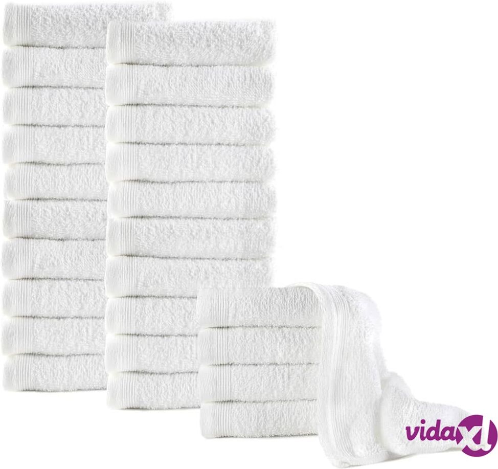 vidaXL Vieraspyyhkeet 25 kpl puuvilla 350 g/m² 30 x 30 cm valkoinen vidaXL Vieraspyyhkeet 25 kpl puuvilla 350 g/m² 30 x 30 cm valkoinen