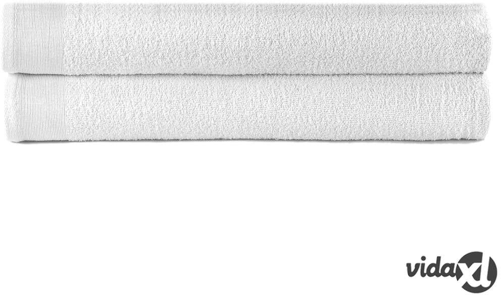 vidaXL Suihkupyyhkeet 2 kpl puuvilla 450 g/m² 70 x 140 cm valkoinen vidaXL Suihkupyyhkeet 2 kpl puuvilla 450 g/m² 70 x 140 cm valkoinen
