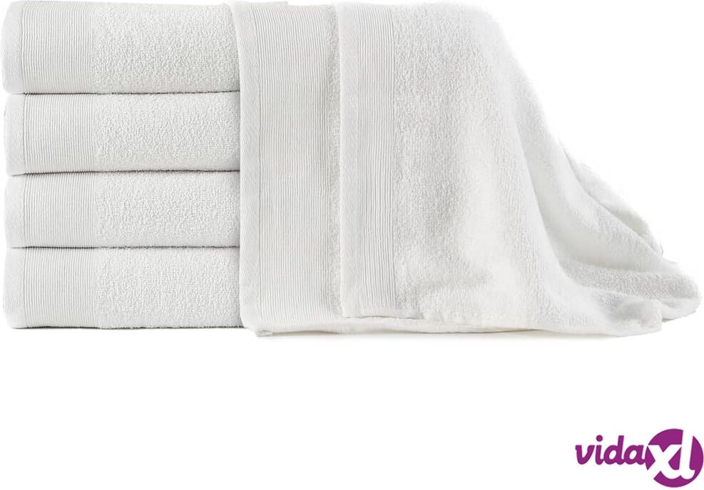 vidaXL Kylpypyyhkeet 5 kpl puuvilla 450 g/m² 100 x 150 cm valkoinen vidaXL Kylpypyyhkeet 5 kpl puuvilla 450 g/m² 100 x 150 cm valkoinen