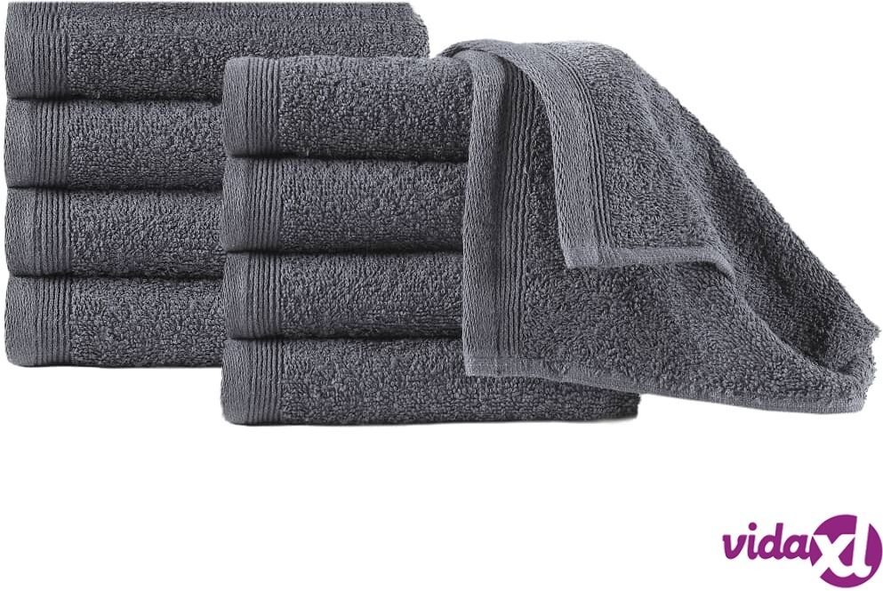 vidaXL Vieraspyyhkeet 10 kpl puuvilla 450 g/m² 30 x 50 cm antrasiitti vidaXL Vieraspyyhkeet 10 kpl puuvilla 450 g/m² 30 x 50 cm antrasiitti