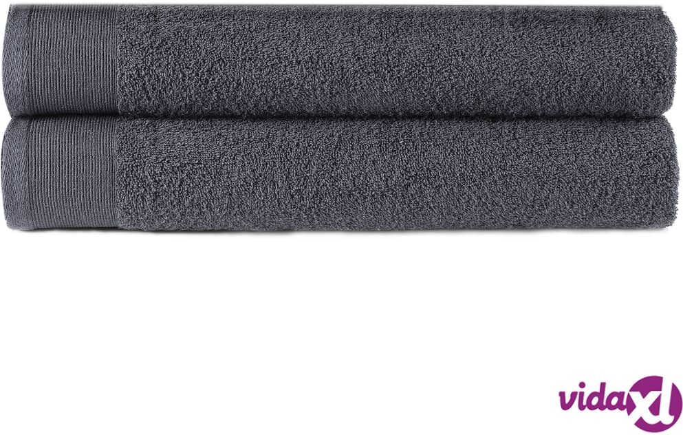 vidaXL Käsipyyhkeet 2 kpl puuvilla 450 g/m² 50 x 100 cm antrasiitti vidaXL Käsipyyhkeet 2 kpl puuvilla 450 g/m² 50 x 100 cm antrasiitti