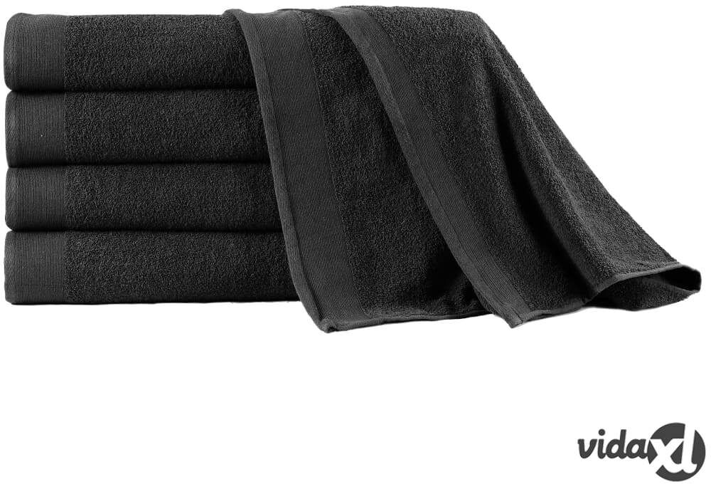 vidaXL Kylpypyyhesetti 5 kpl puuvilla 450 g/m² 100 x 150 cm musta vidaXL Kylpypyyhesetti 5 kpl puuvilla 450 g/m² 100 x 150 cm musta