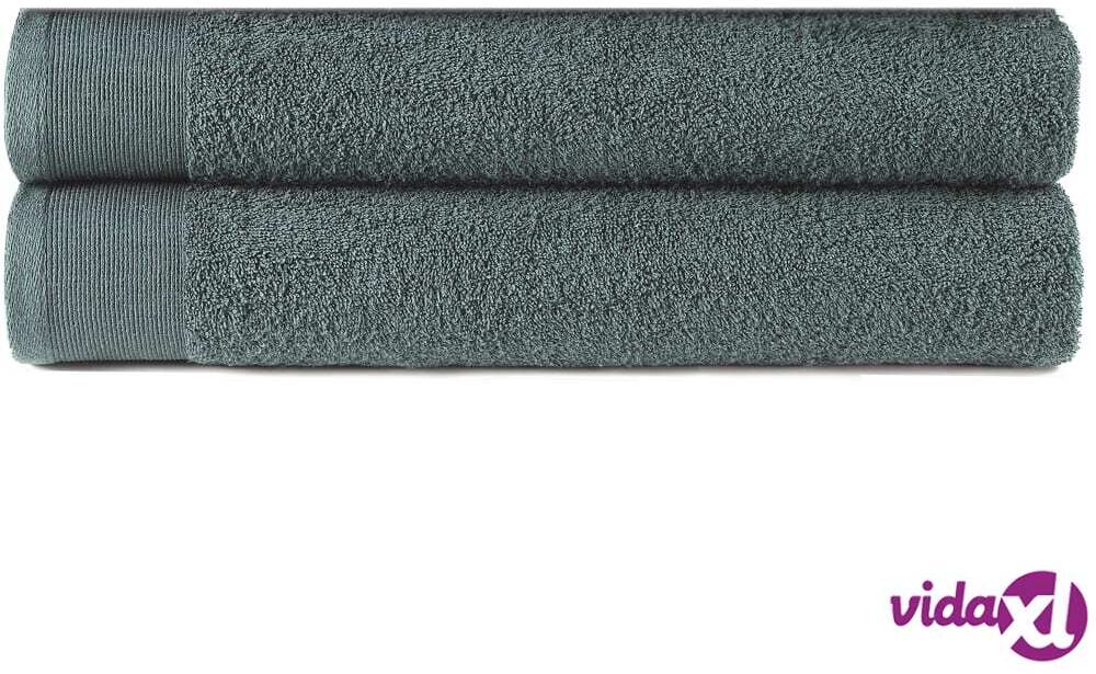 vidaXL Käsipyyhkeet 2 kpl puuvilla 450 g/m² 50 x 100 cm vihreä vidaXL Käsipyyhkeet 2 kpl puuvilla 450 g/m² 50 x 100 cm vihreä