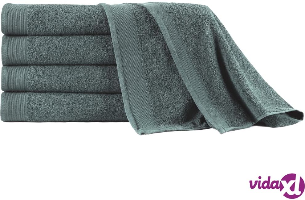 vidaXL Saunapyyhkeet 5 kpl puuvilla 450 g/m² 80 x 200 cm vihreä vidaXL Saunapyyhkeet 5 kpl puuvilla 450 g/m² 80 x 200 cm vihreä