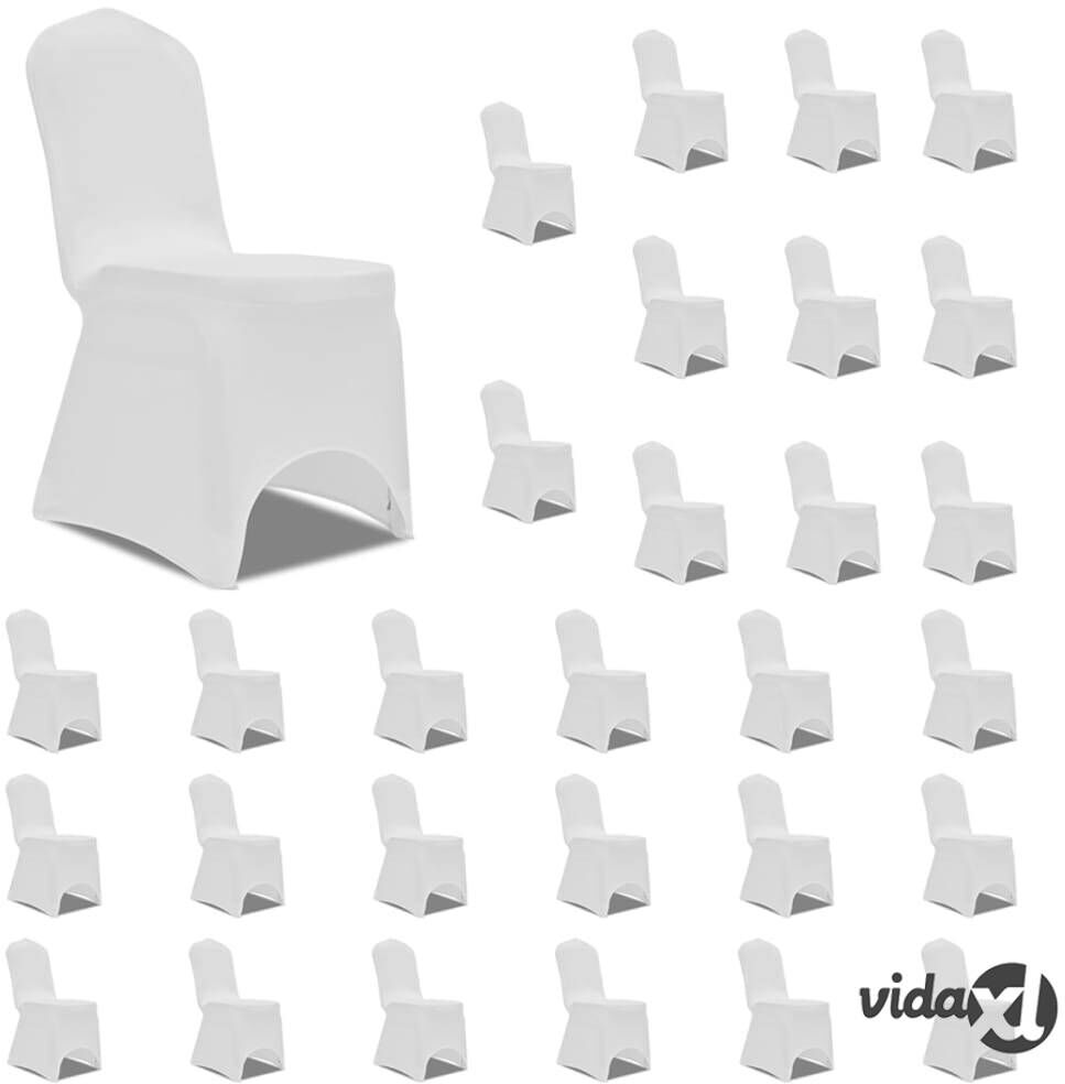 vidaXL Tuolinpäällinen venyvä valkoinen 30 kpl vidaXL Tuolinpäällinen venyvä valkoinen 30 kpl