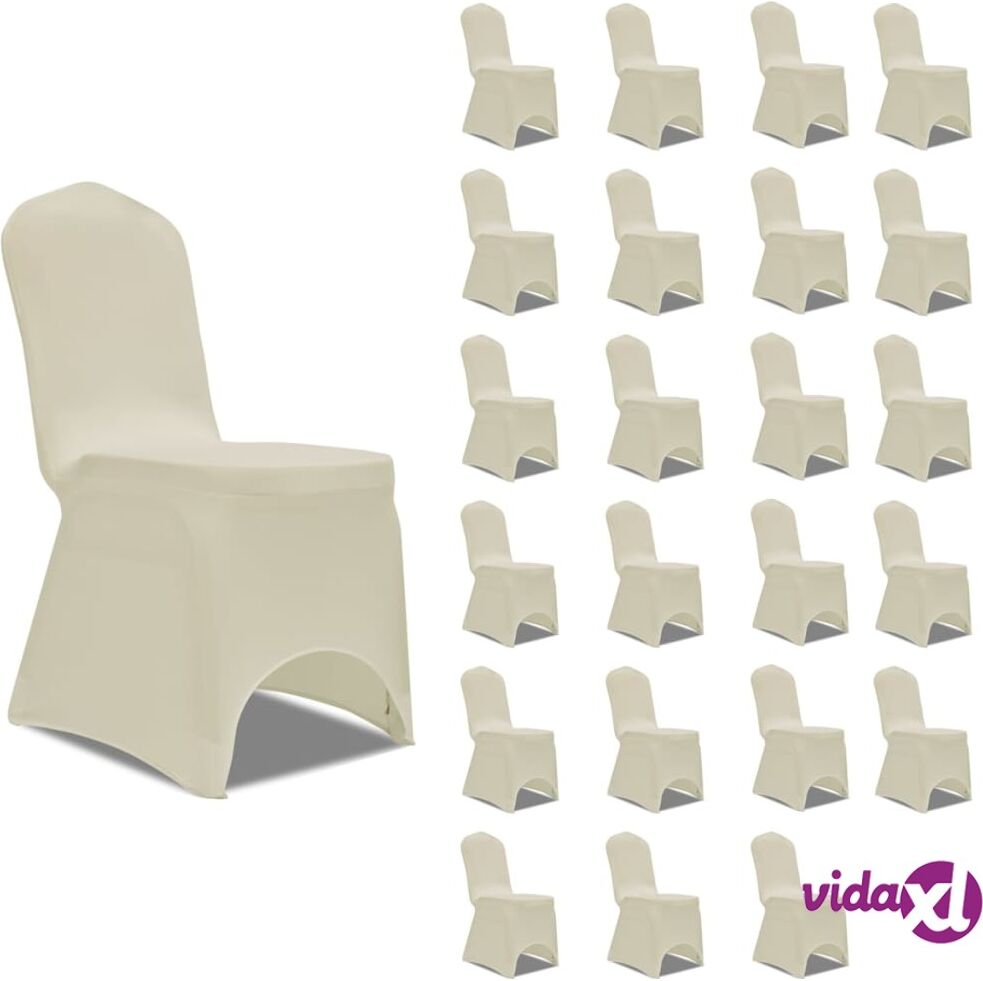 vidaXL Tuolinpäällinen venyvä kerma 24 kpl vidaXL Tuolinpäällinen venyvä kerma 24 kpl
