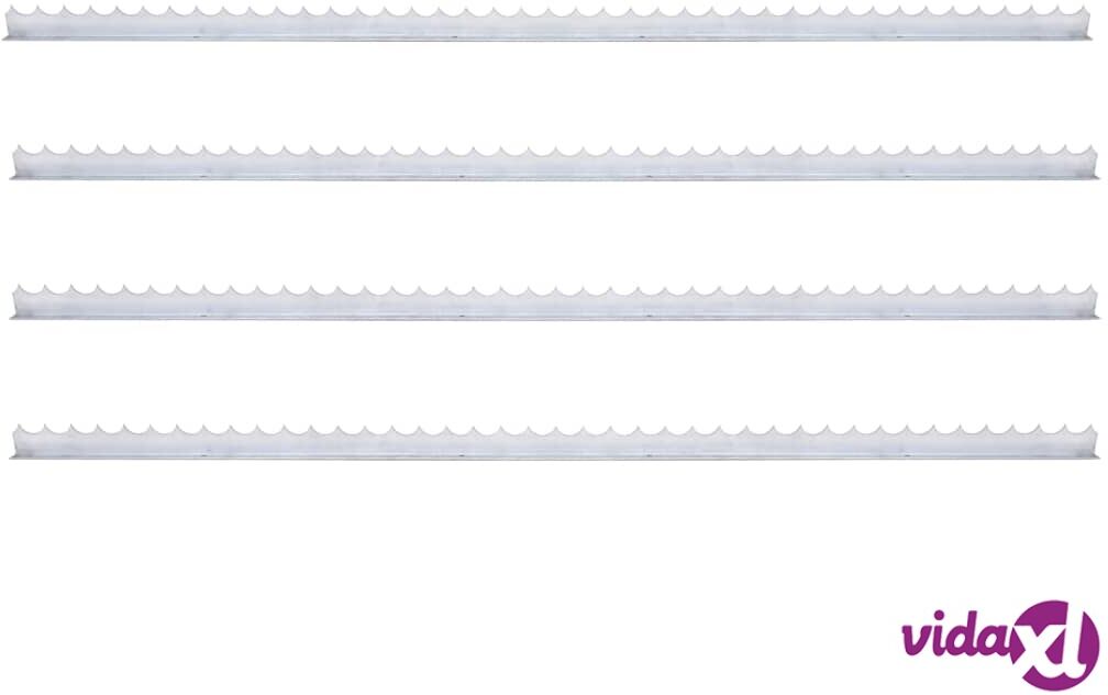 vidaXL Seinäpiikit 4 kpl hopea 1 m galvanoitu teräs vidaXL Seinäpiikit 4 kpl hopea 1 m galvanoitu teräs