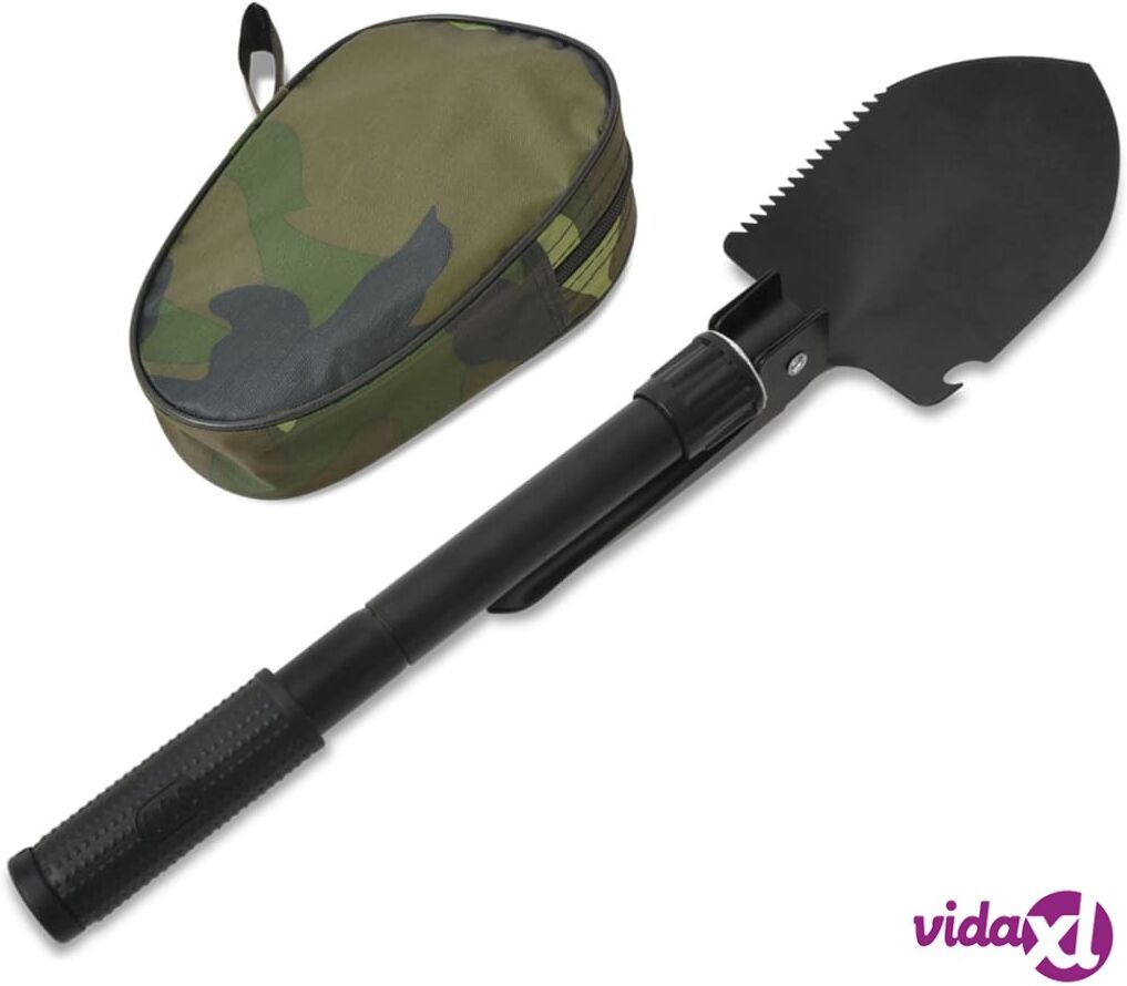 vidaXL Kokoontaitettava lapio hiiliteräs musta vidaXL Kokoontaitettava lapio hiiliteräs musta